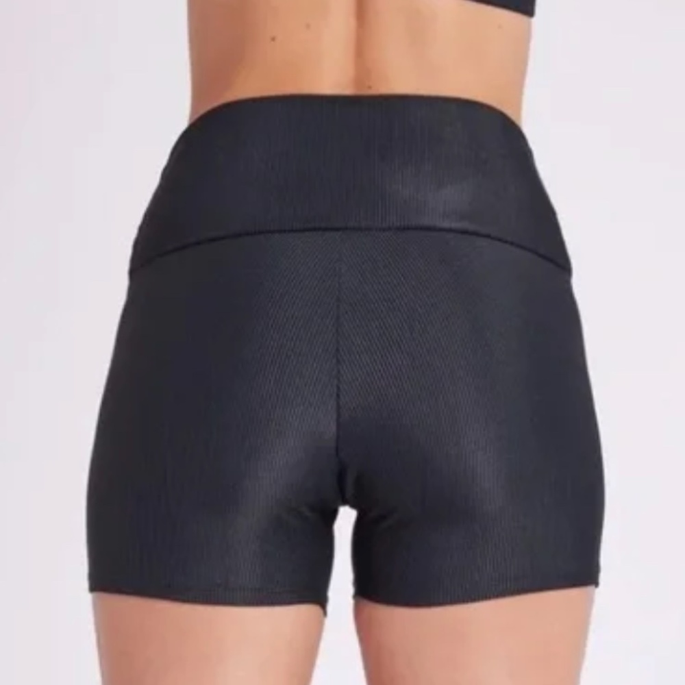Free People FP Movement x Onzie S/M lace up black rib swim shorts - Picture 3 of 5